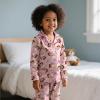 Ms. Rachel Girls Pajama Set – 2 Piece Cozy Girls Pjs Button Down Long Sleeve & Pants For Toddlers 12M – 4T – Official Product(Pink)