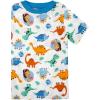 Ms. Rachel Kids Pajama Set – 2 Piece Cozy Girls Boys Pjs, Short Sleeve & Shorts Matching For Toddler Kids – Official Product(Blue Dino)