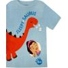 Ms. Rachel Kids Pajama Set – 2 Piece Cozy Girls Boys Pjs, Short Sleeve & Shorts Matching For Toddler Kids – Official Product(Blue Dino)