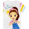 Ms. Rachel Kids Pajama Set – 2 Piece Cozy Girls Boys Pjs, Short Sleeve & Shorts Matching For Toddler Kids – Official Product(Pink White)