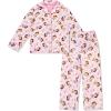 Ms. Rachel Girls Pajama Set – 2 Piece Cozy Girls Pjs Button Down Long Sleeve & Pants For Toddlers 12M – 4T – Official Product(Pink)