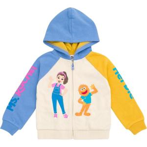 Ms. Rachel Fleece Zip Up Hoodie Infant to Toddler Sizes (12 Months – 5T)(Blue / Yellow  Ms. Rachel & Herbie)