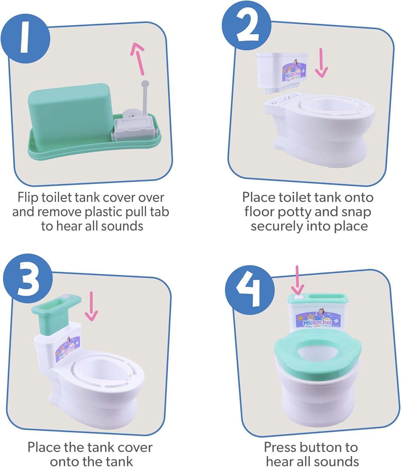 image:imageMs Rachel 2in1 Playtime Floor Potty Trainer With Sound Stage 1 Training Removable Potty Seat for Stage 2 Training 6 Ms Rachel Sounds and Music Storage Removable Parts for Easy Cleaning