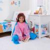 Ms. Rachel Happy Patchwork Hooded Toddler Blanket, Blue & Pink