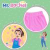 Ms. Rachel T-Shirt and Mesh Shorts Outfit Set Infant to Little Kid Sizes (12 Months – 5)(Pink / Yellow)