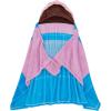 Ms. Rachel Happy Patchwork Hooded Toddler Blanket, Blue & Pink