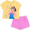 Ms. Rachel T-Shirt and Mesh Shorts Outfit Set Infant to Little Kid Sizes (12 Months – 5)(Pink / Yellow)
