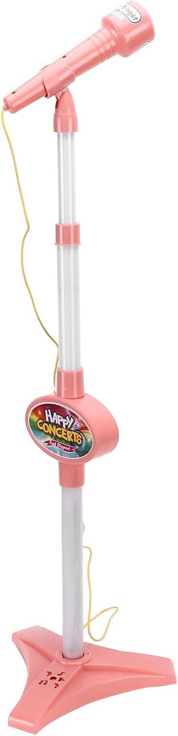 imageMicrophone Jouet pour Enfants Apparence Mignonne Volume appropri Installation Facile Micro karaok pour bb avec Support pour la Maison la Maternelle ABSCouleurquantit