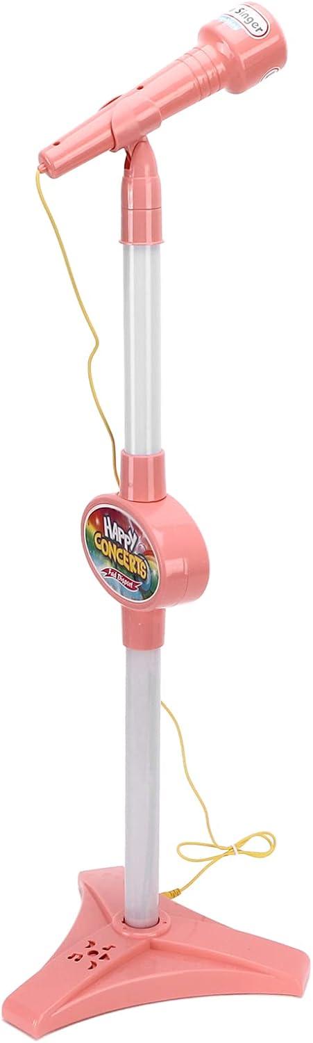 imageMicrophone Jouet pour Enfants Apparence Mignonne Volume appropri Installation Facile Micro karaok pour bb avec Support pour la Maison la Maternelle ABSCouleurquantit