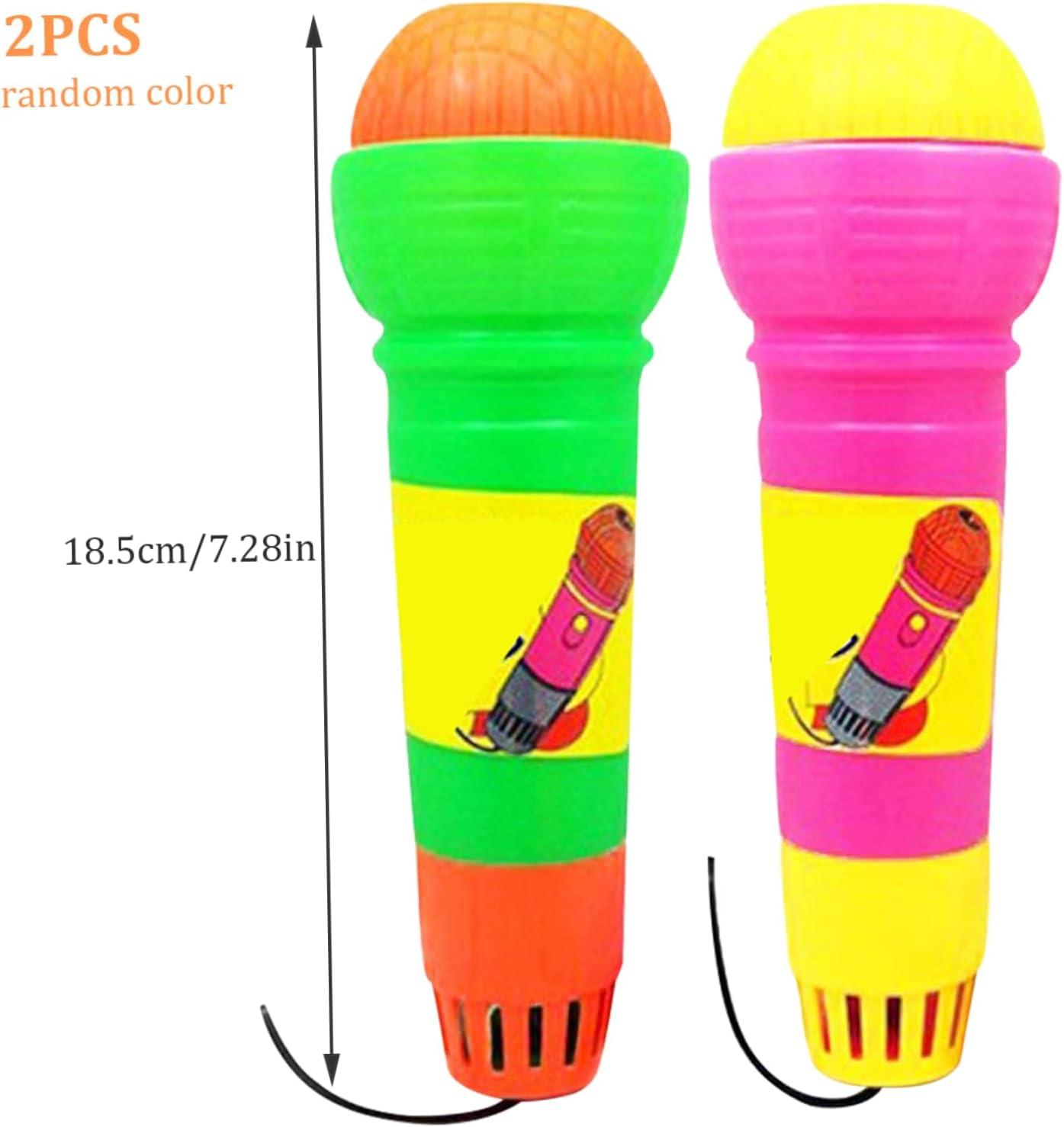 imageMicrophones en cho drles Enfants prtendent Les Jouets en Plastique cho Micro Pratique Magique de Micro pour Les Graduations danniversaire Couleur alatoire 2pcs Machines karaok
