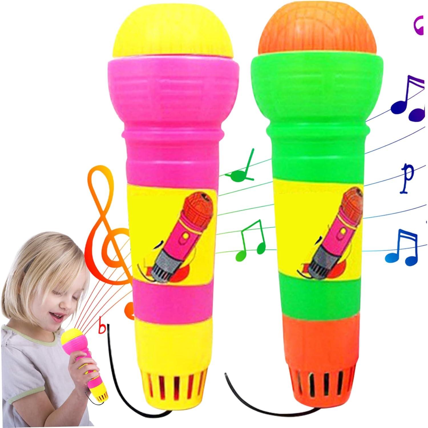 imageMicrophones en cho drles Enfants prtendent Les Jouets en Plastique cho Micro Pratique Magique de Micro pour Les Graduations danniversaire Couleur alatoire 2pcs Machines karaok