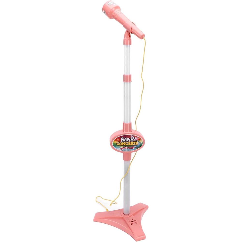 imageMicrophone Jouet pour Enfants Apparence Mignonne Volume appropri Installation Facile Micro karaok pour bb avec Support pour la Maison la Maternelle ABSCouleurquantit
