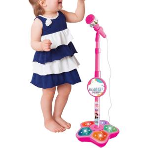 Jouet de microphone pour | Microphone portatif de haut-parleur de lumières de scène de LED avec le support | Jouet de chant, de podcast, d&rsquo;enregistrement et de streaming pour adolescents et en(Colorful)