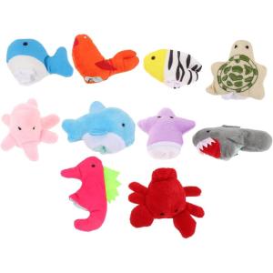 10pièces Marionnettes à Doigts Animaux Marins Jeu Éducatif pour Garçon Fille Bébés Jouets Histoires