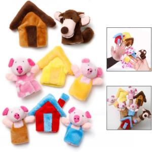 8Pcs Marionnettes à Doigts, Marionnette Conte Poupée pour Enfants, Éducatifs Finger Puppets Fairy Peluche Marionnettes Poupée