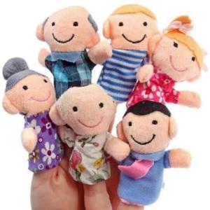 Marionnettes Doigts en Peluche Famille, Jeu de marionnettes de Doigts de Famille, Jouets Éducatifs, Marionnettes pour enfants, Marionnettes à Doigts, Finger Puppet, Matériau Peluche, 6(Type 2)