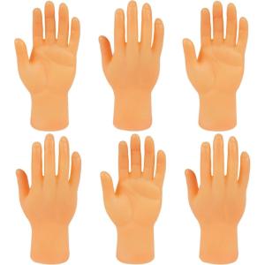 Tiny Hands Petites Mains Set, Marionnettes à Doigts, 6Pcs Marionnettes à Doigt d&rsquo;honneur Mini Mains Poupées à Doigts, Mini Doigts Amusants en Caoutchouc pour Fête d&rsquo;anniversaire,Halloween(6 Pcs)