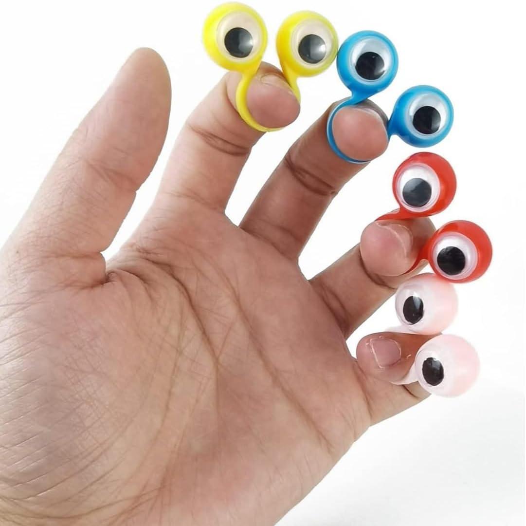 image20 Pcs Jouets de Doigts Marionnettes Doigts avec Yeux Accessoires de Fte pour Anniversaire dEnfant et Halloween Cadeaux pour Enfants Color