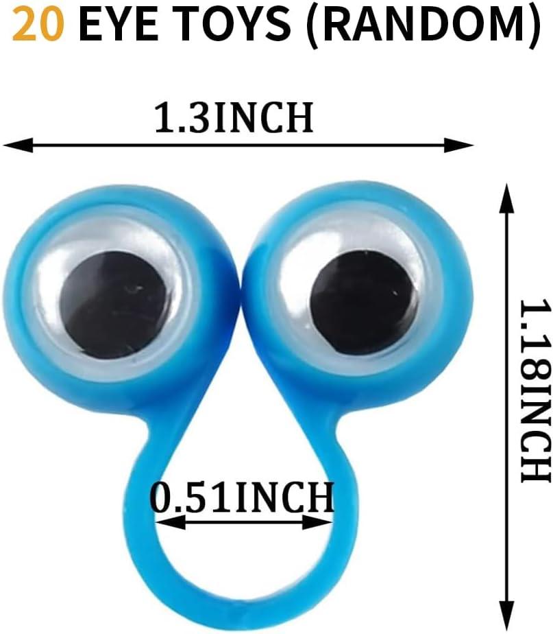 image20 Pcs Jouets de Doigts Marionnettes Doigts avec Yeux Accessoires de Fte pour Anniversaire dEnfant et Halloween Cadeaux pour Enfants Color