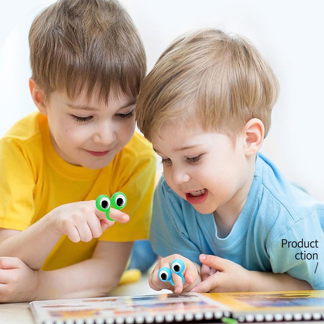image20 Pcs Jouets de Doigts Marionnettes Doigts avec Yeux Accessoires de Fte pour Anniversaire dEnfant et Halloween Cadeaux pour Enfants Color