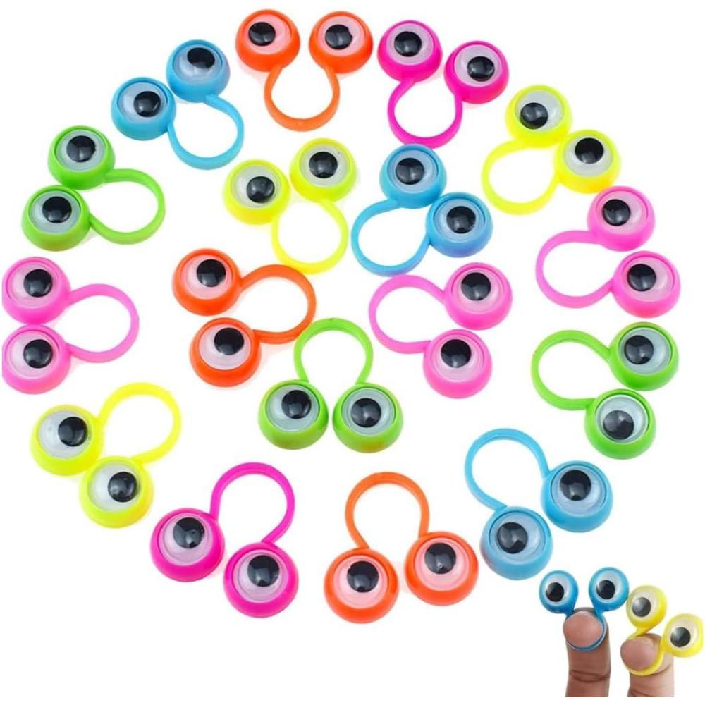 image20 Pcs Jouets de Doigts Marionnettes Doigts avec Yeux Accessoires de Fte pour Anniversaire dEnfant et Halloween Cadeaux pour Enfants Color