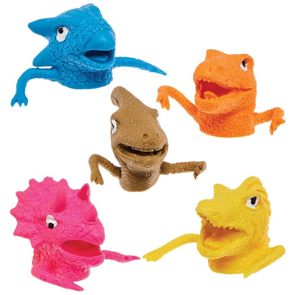 imageBaker Ross FX671 Marionnettes doigts dinosaures paquet de 10 pour remplir les sacs de fte des enfants