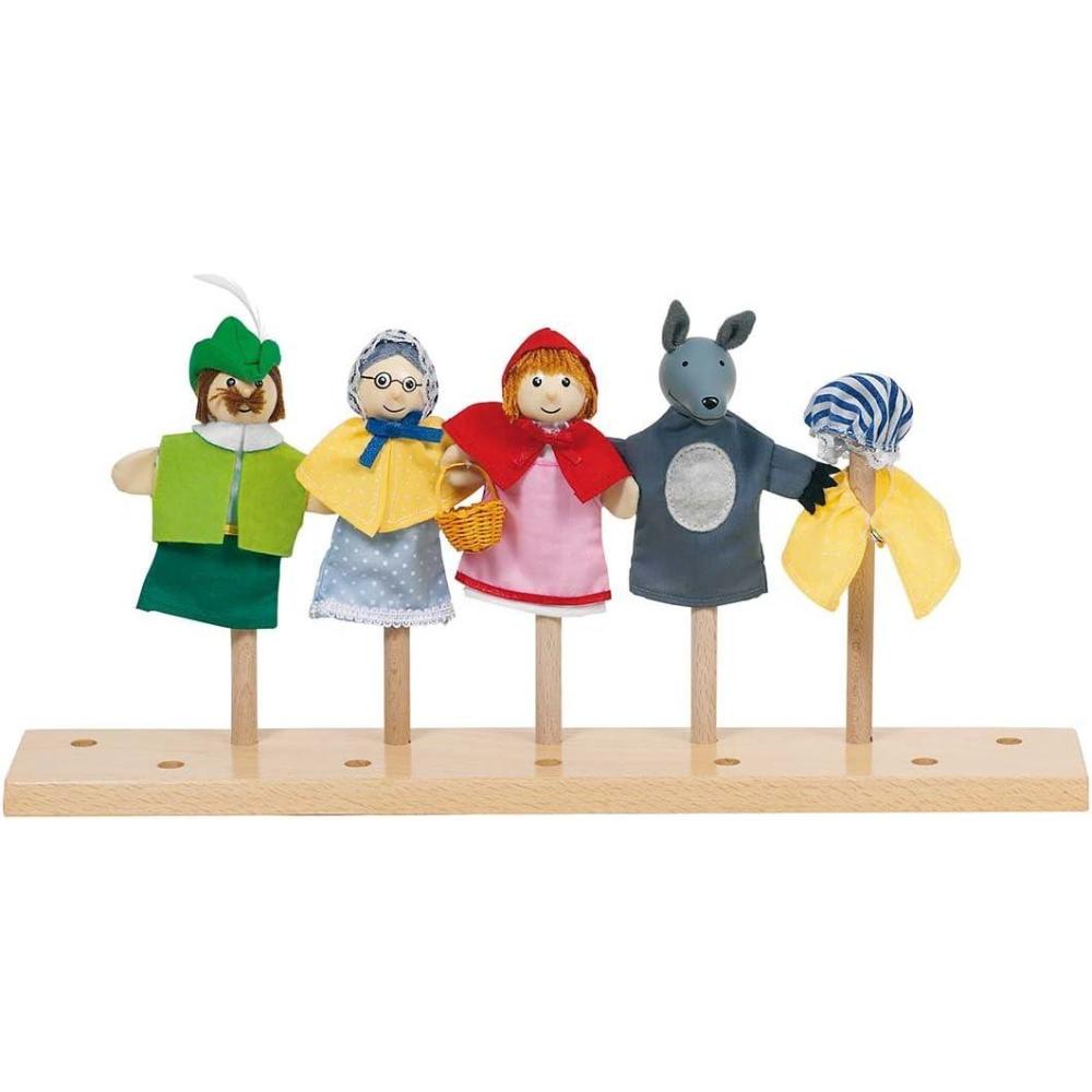 imageGoki 51898 Assortiment de 4 Marionnettes Doigt Le Petit Chaperon Rouge