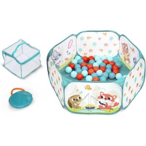 B. toys – Clés de voiture jouets – 4 clés et porte-clés – Télécommande Lumières et Sons – Jouet de dentition pour bébé – 10 mois et +(Fosse à balles – 1)