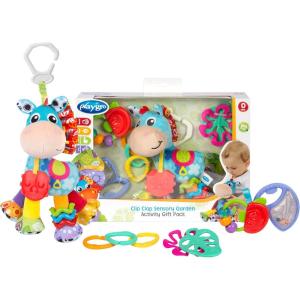 Playgro Coffret Cadeaux Clip Clop Sensory Garden Activity, Gift Pack | Coffret de Jouets, activités Amusantes, Anneaux de Dentition texturés, pour Le bébé de 0 à 12 Mois et Plus.(Clip Clop)