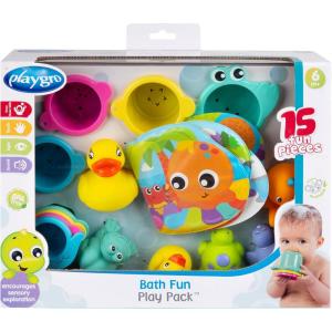 Playgro Coffret Cadeaux Clip Clop Sensory Garden Activity, Gift Pack | Coffret de Jouets, activités Amusantes, Anneaux de Dentition texturés, pour Le bébé de 0 à 12 Mois et Plus.(Bath Fun)