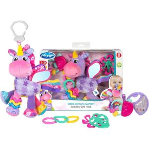 Playgro Coffret Cadeaux Clip Clop Sensory Garden Activity, Gift Pack | Coffret de Jouets, activités Amusantes, Anneaux de Dentition texturés, pour Le bébé de 0 à 12 Mois et Plus.(Stella)