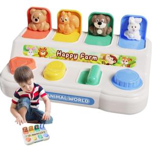 Jouet Pop Cause et Effet,Jouets Cause et Effet – Jouets de motricité Fine Animale | Jouets sensoriels pour garçons et Filles à partir de 3 Ans, activités d&rsquo;apprentissage préscolaire