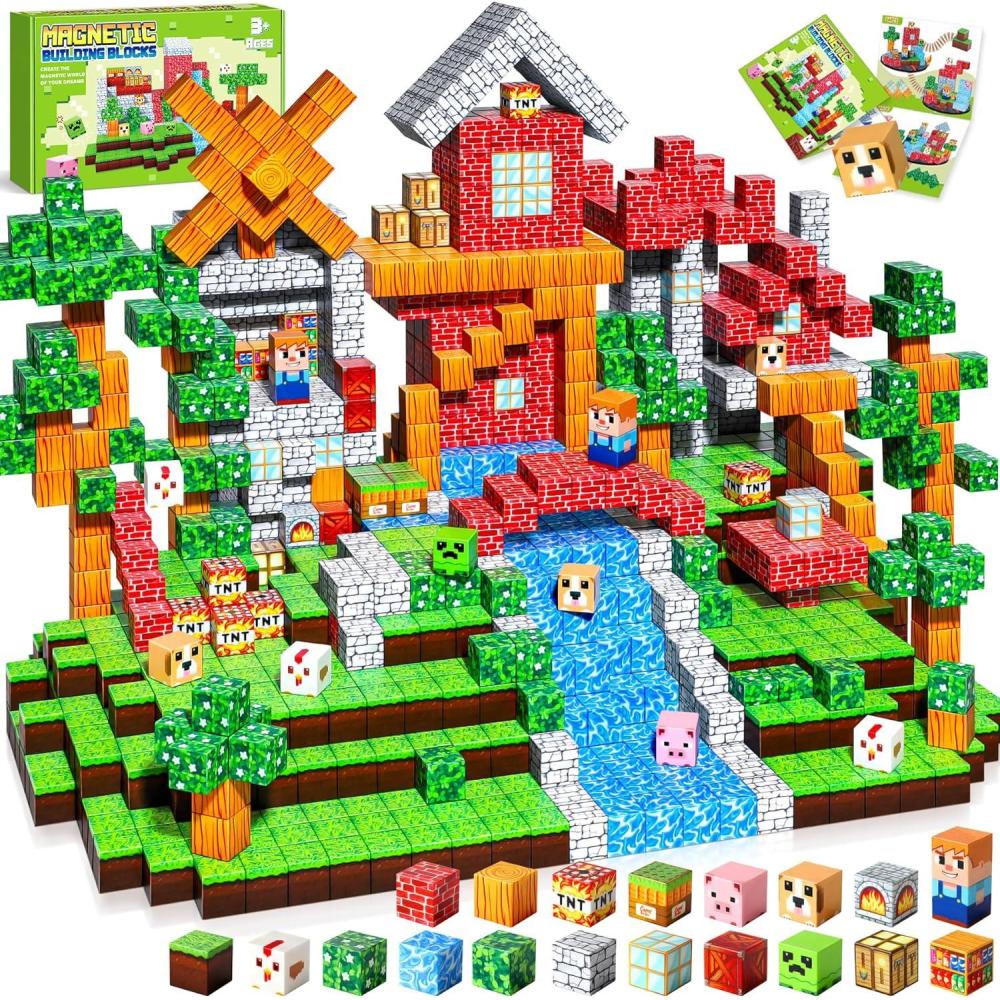 imageConstruction Magnetique Enfant Cube Magntique Jeu Aimant Magnetic avec Jeux Aimants Magnetique Jouet ducatif Montessori pour Enfants 3 4 5 6 7 8 9 10 Ans Cadeau CratifA108 Pices