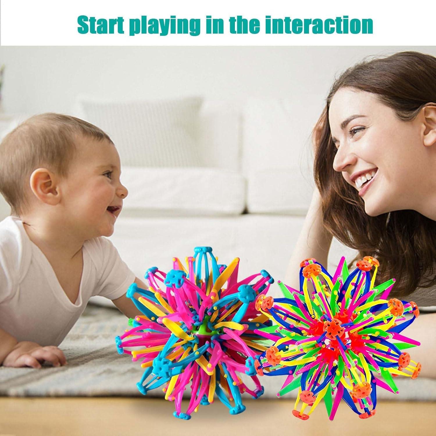 imageRespiration Extensible 2X ABS Balle De Dtente Sensorielle Innovante Colore Sr AntiStress Rtractable Boules Magique Extensible Activits dapprentissage Prscolaire pour Enfant