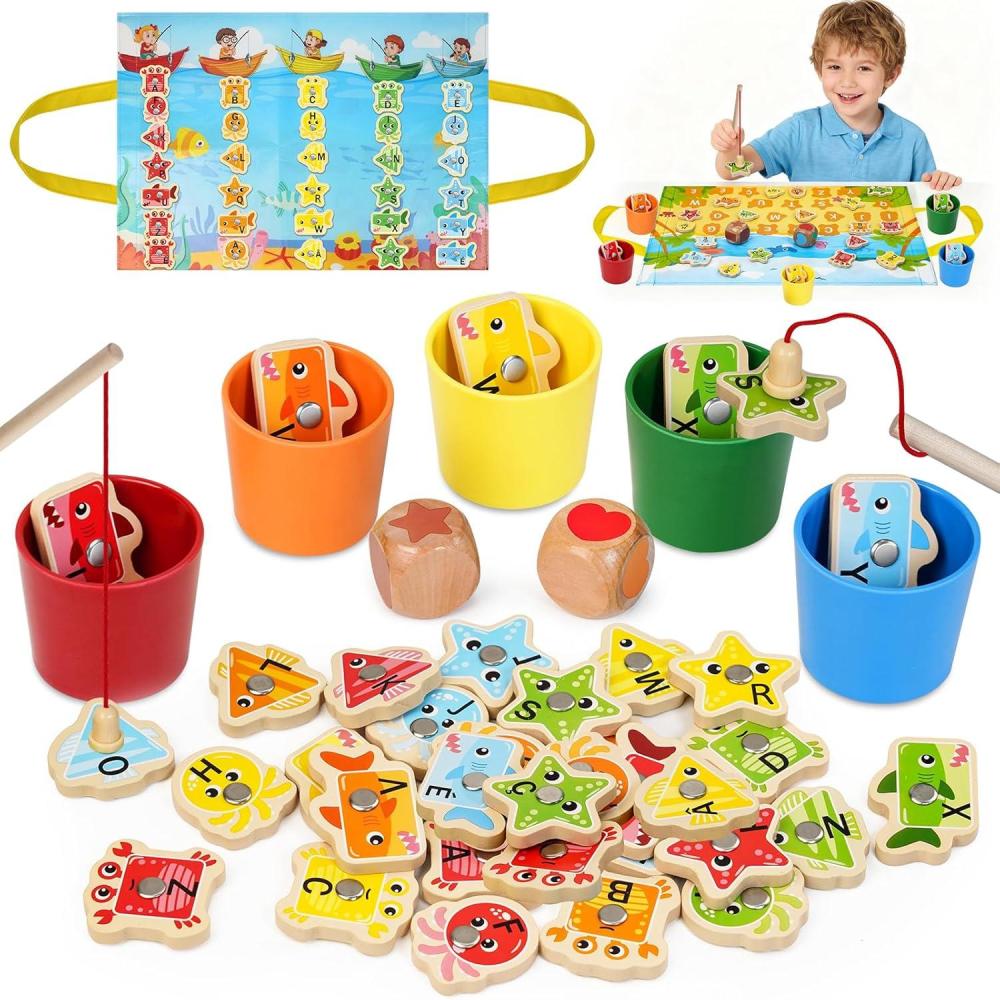 imageJouet Enfant 2 3 Ans Jeux Montessori Pche a la Ligne pour Enfant 2 3 Ans en Franais Jeu Educatif 23 Ans de Tri pour Enfant Cadeau danniversaire ou Cadeau Noel Enfant 2 3 4 5 6 Ans