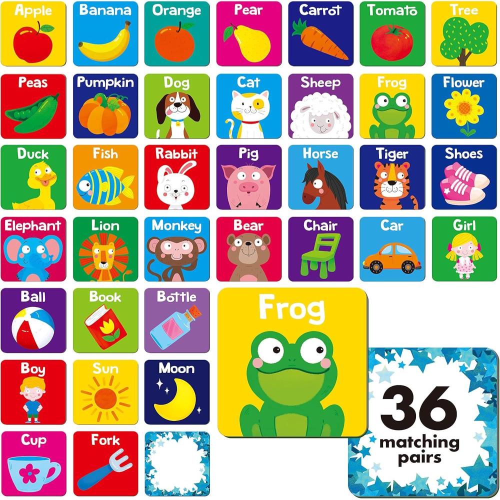 imageJeu dassociation de mmoire 72 Cartes dassociation sur Le thme du Camping pour Les ToutPetits 36 modles de Cartes mmoire Jouets dapprentissage ducatifs pour Les Enfants dge prscolairePremiers mots
