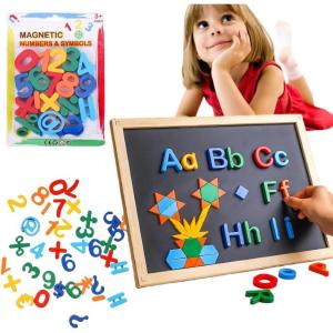 48 PCS Jouet Frigo Éducatif Magnétique de Motif Géométriques Jouet Magnétique Jeu Éducatif pour Apprentissage Aimants pour Préscolaire Aimants Créatifs(chiffres)