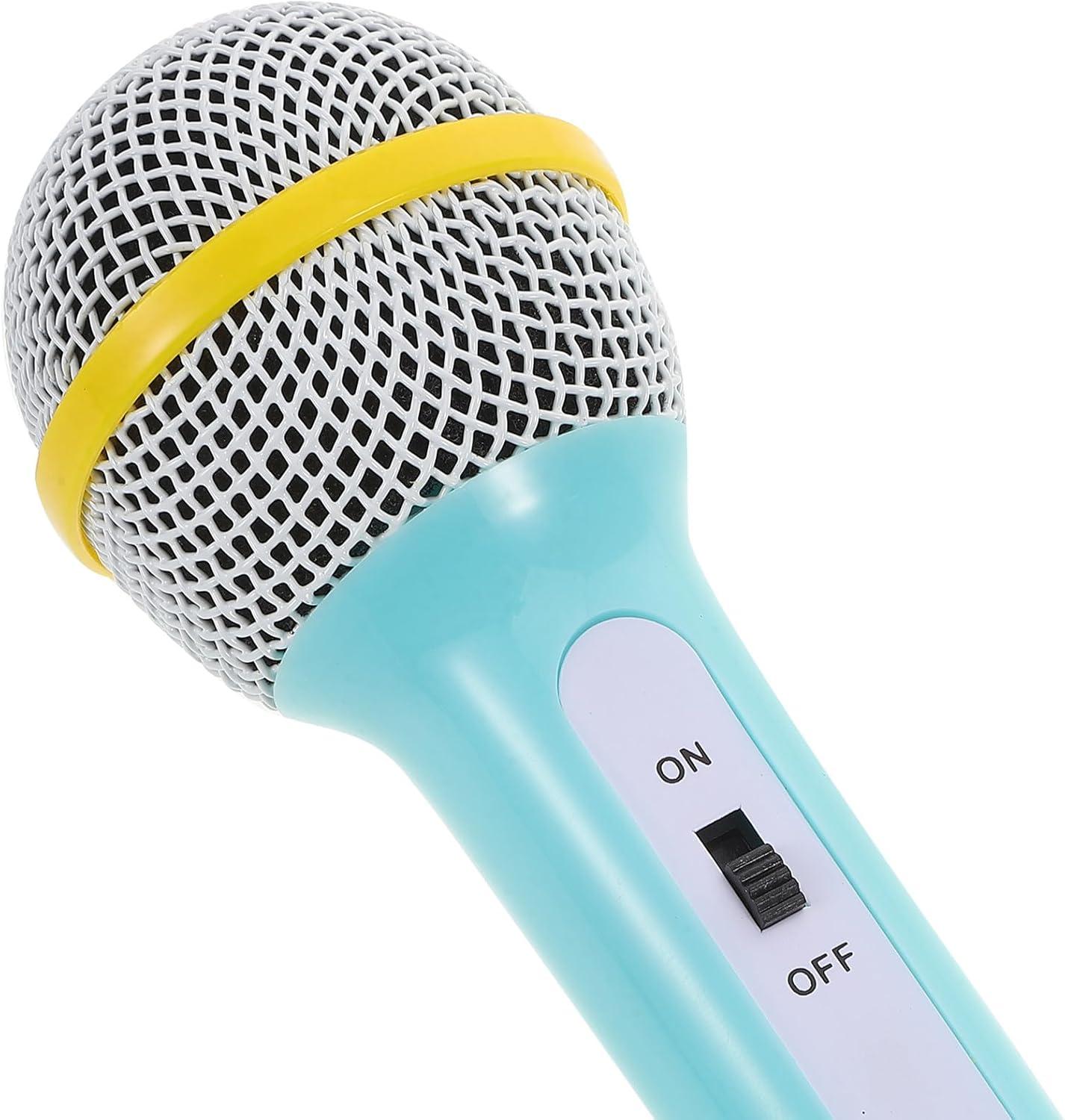 imageMicrophone Jouet Microphone amplificateur 35 mm pour Enfants Micro Jouet Portable avec Prise Jack pour Le Chant lducation prcoce et Les runions de FamilleSkyblue