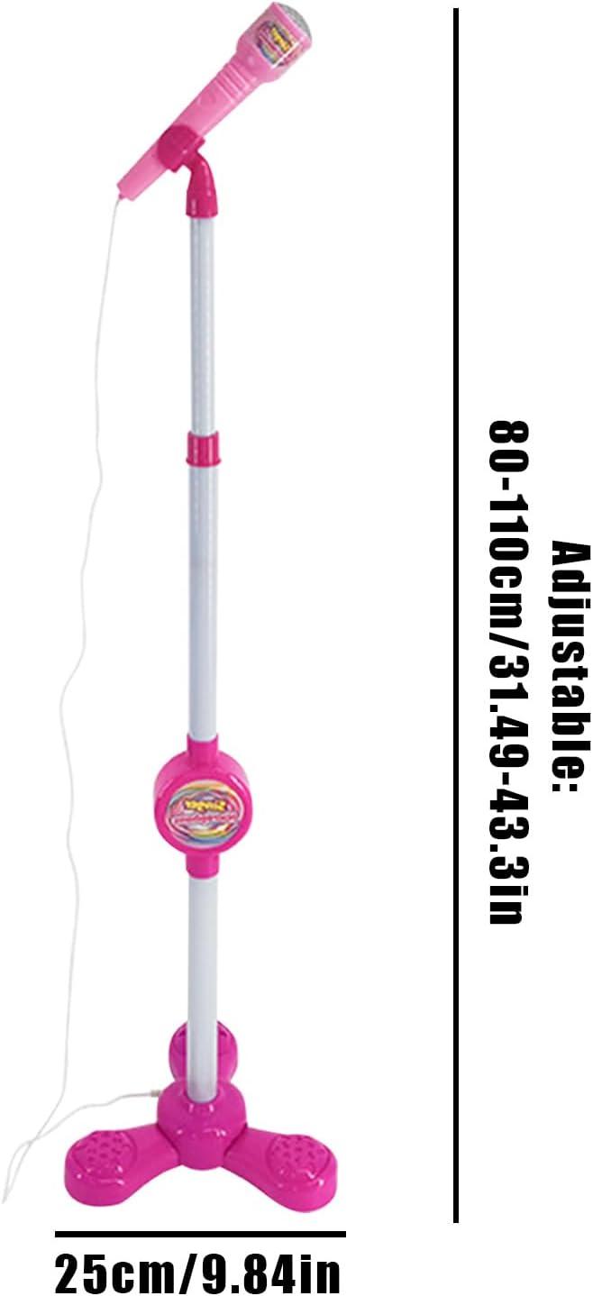 imagePied De Microphone pourMicrophone sur Pied pour Jouet Color avec Support MicroPhone Musical avec Fonction ConnectableOutil De Performance Cratif Filles Garons Et