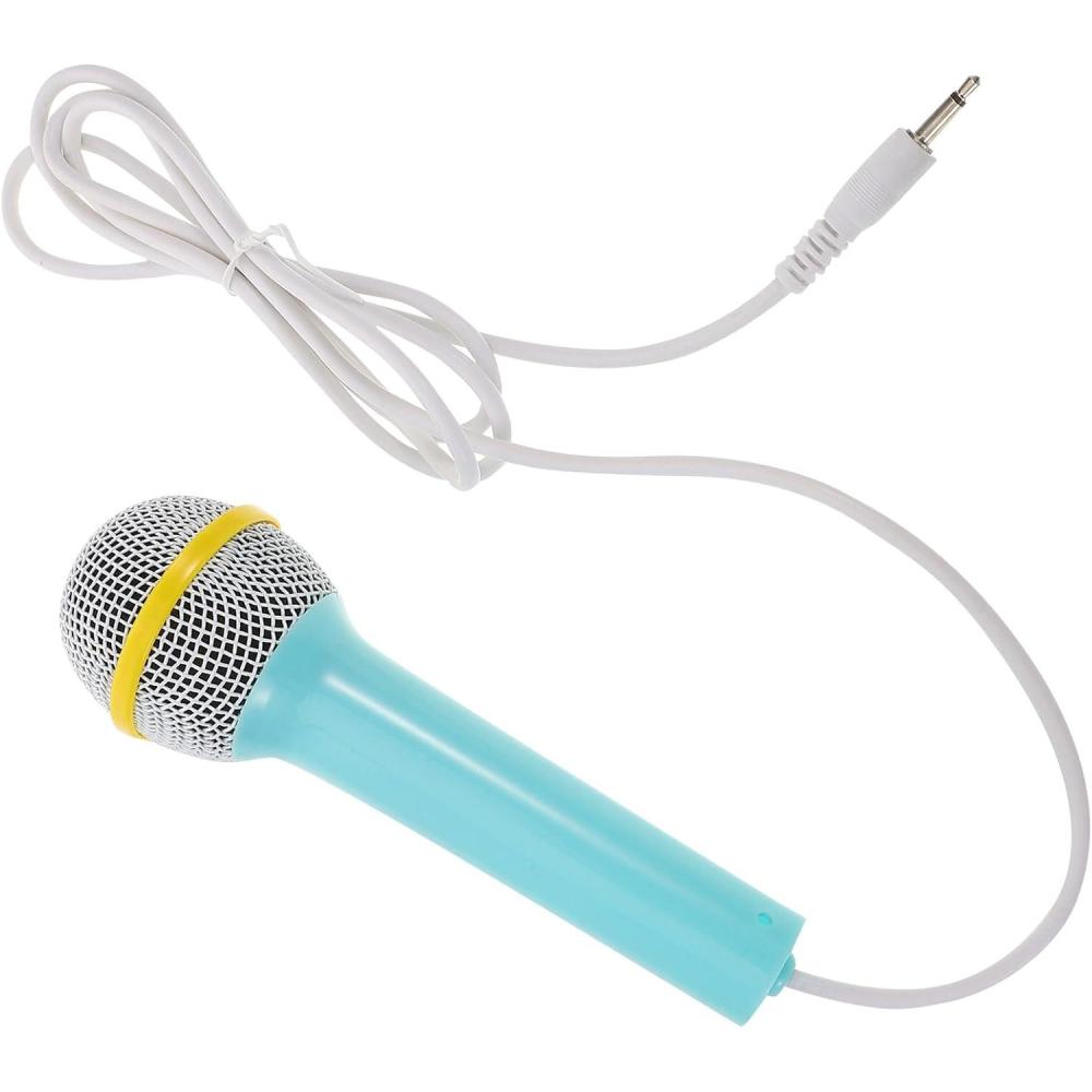 imageMicrophone Jouet Microphone amplificateur 35 mm pour Enfants Micro Jouet Portable avec Prise Jack pour Le Chant lducation prcoce et Les runions de FamilleSkyblue