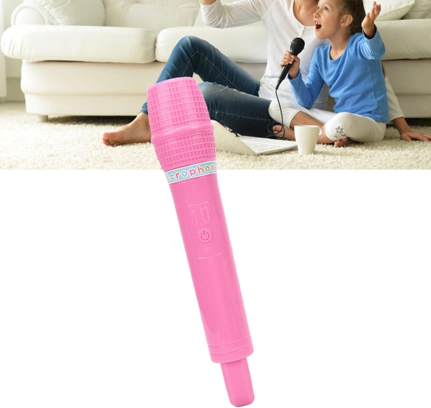 imageVBESTLIFE Jouet de Microphone Accessoire de Microphone en Plastique pour la Pratique de la Parole et du Chant avec Poigne Lisse pour Scne de Fte danniversaire Cosplay GreenRose