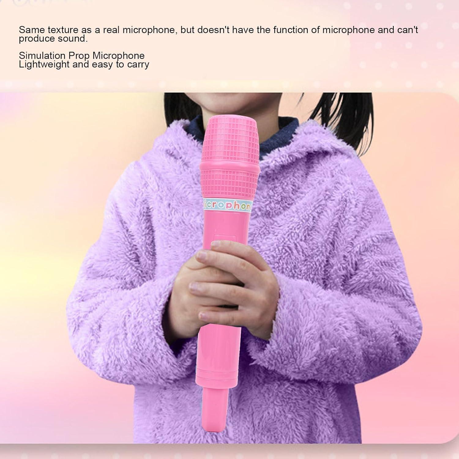 imageVBESTLIFE Jouet de Microphone Accessoire de Microphone en Plastique pour la Pratique de la Parole et du Chant avec Poigne Lisse pour Scne de Fte danniversaire Cosplay GreenRose