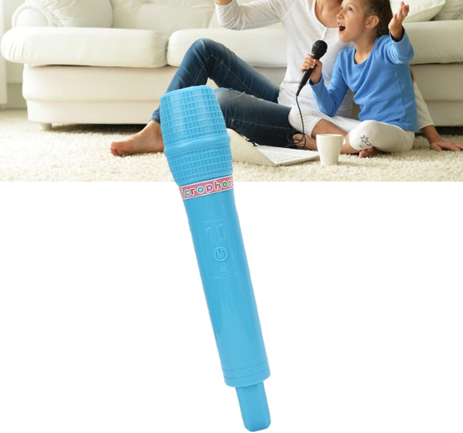 imageVBESTLIFE Jouet de Microphone Accessoire de Microphone en Plastique pour la Pratique de la Parole et du Chant avec Poigne Lisse pour Scne de Fte danniversaire Cosplay GreenBleu