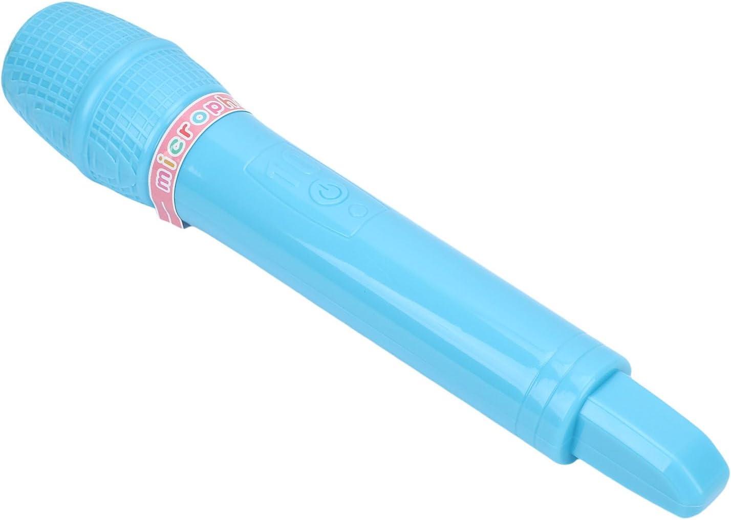 imageVBESTLIFE Jouet de Microphone Accessoire de Microphone en Plastique pour la Pratique de la Parole et du Chant avec Poigne Lisse pour Scne de Fte danniversaire Cosplay GreenBleu