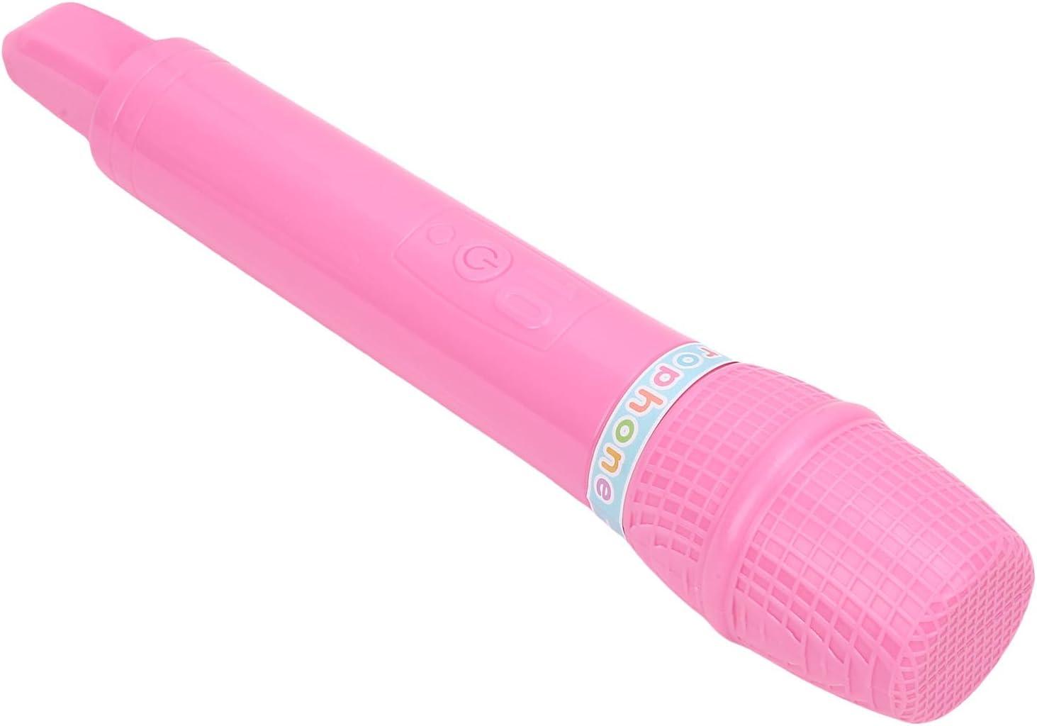 imageVBESTLIFE Jouet de Microphone Accessoire de Microphone en Plastique pour la Pratique de la Parole et du Chant avec Poigne Lisse pour Scne de Fte danniversaire Cosplay GreenRose
