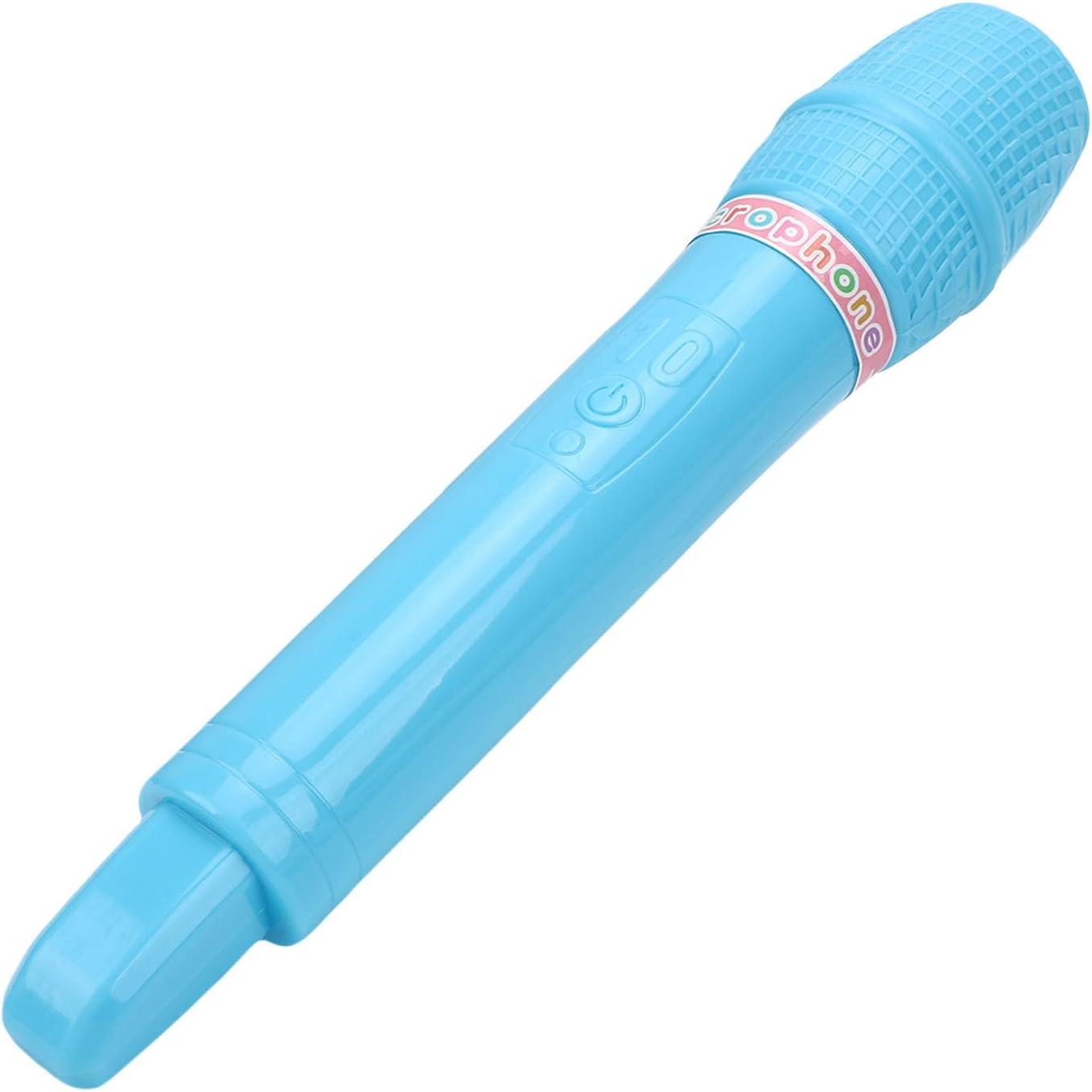 imageVBESTLIFE Jouet de Microphone Accessoire de Microphone en Plastique pour la Pratique de la Parole et du Chant avec Poigne Lisse pour Scne de Fte danniversaire Cosplay GreenBleu