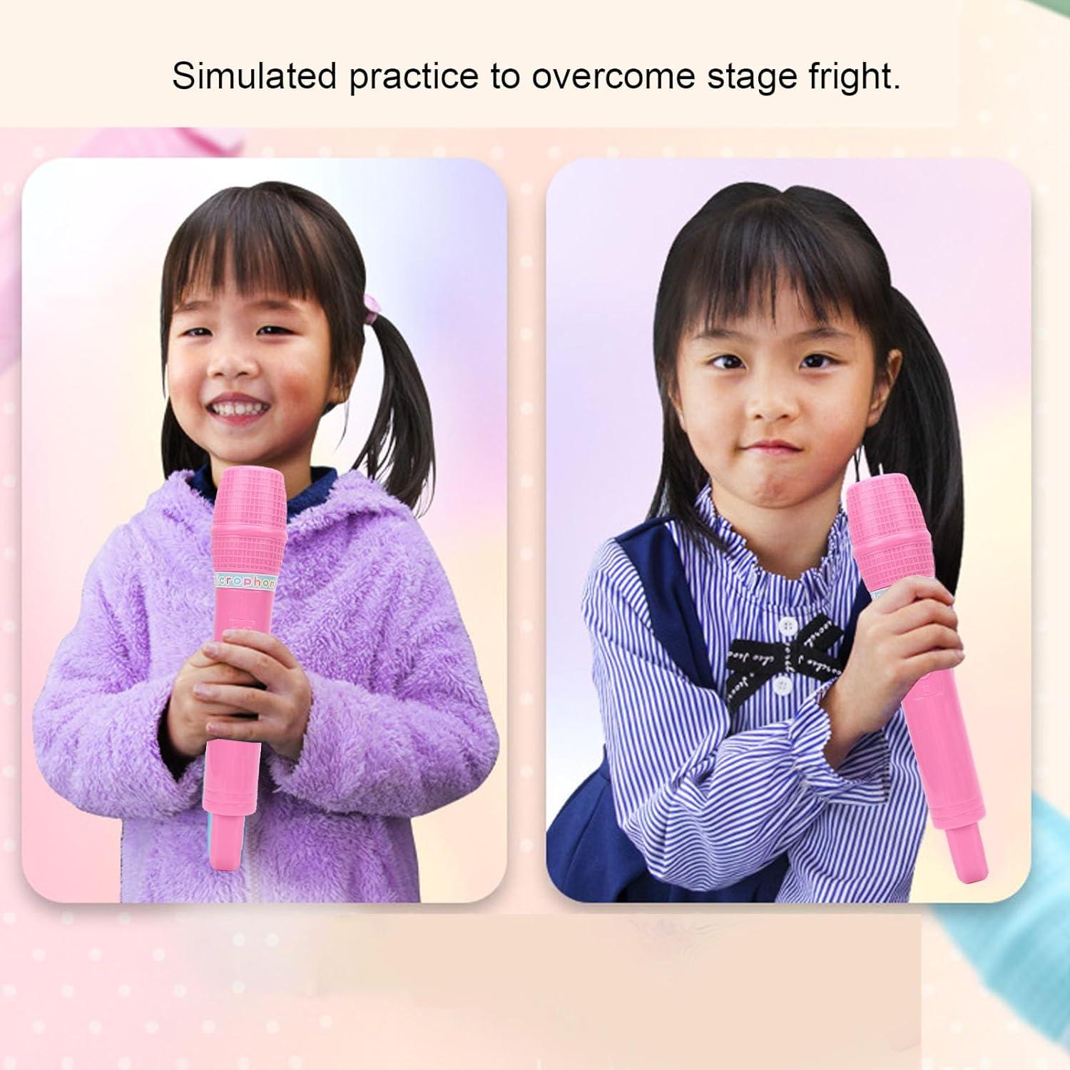 imageVBESTLIFE Jouet de Microphone Accessoire de Microphone en Plastique pour la Pratique de la Parole et du Chant avec Poigne Lisse pour Scne de Fte danniversaire Cosplay GreenRose