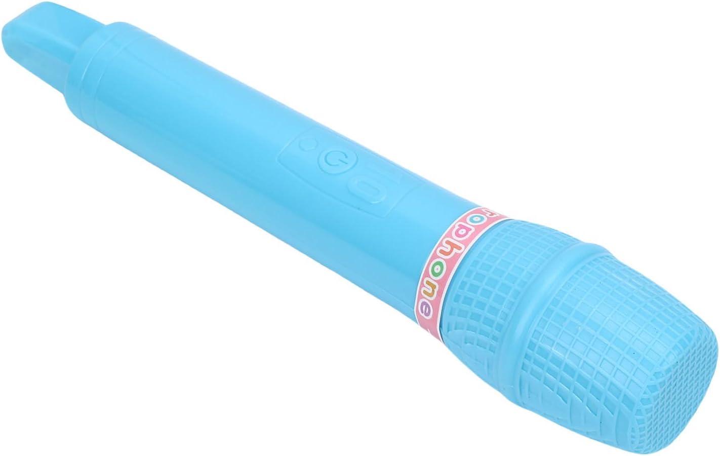 imageVBESTLIFE Jouet de Microphone Accessoire de Microphone en Plastique pour la Pratique de la Parole et du Chant avec Poigne Lisse pour Scne de Fte danniversaire Cosplay GreenBleu