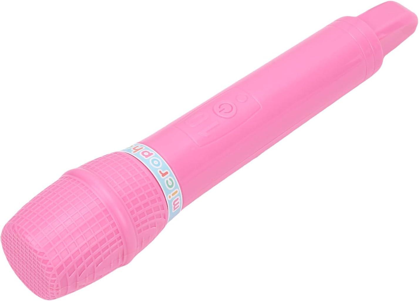 imageVBESTLIFE Jouet de Microphone Accessoire de Microphone en Plastique pour la Pratique de la Parole et du Chant avec Poigne Lisse pour Scne de Fte danniversaire Cosplay GreenRose