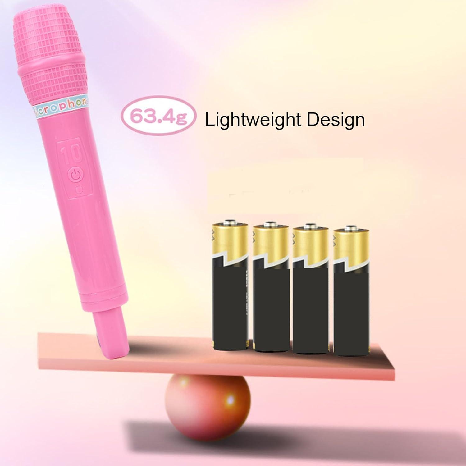 imageVBESTLIFE Jouet de Microphone Accessoire de Microphone en Plastique pour la Pratique de la Parole et du Chant avec Poigne Lisse pour Scne de Fte danniversaire Cosplay GreenRose